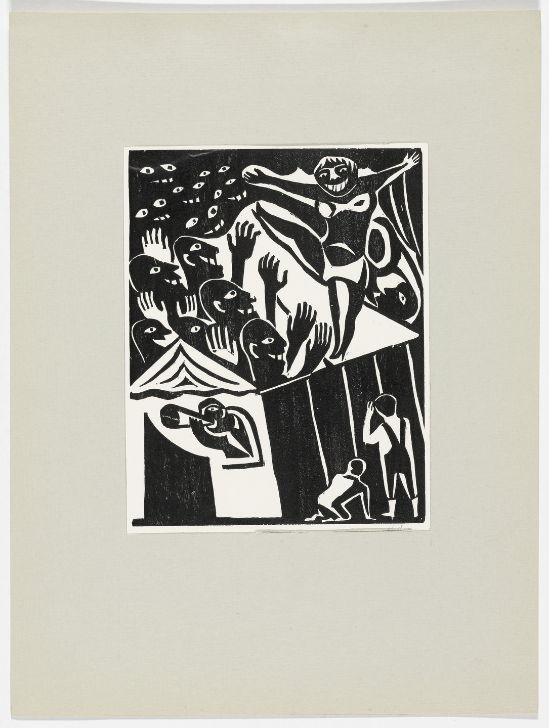 José Chávez Morado. The Local Tent (La Carpa del Barrio) from the portfolio City Night Life (Vida Nocturna de la Ciudad). 1936
