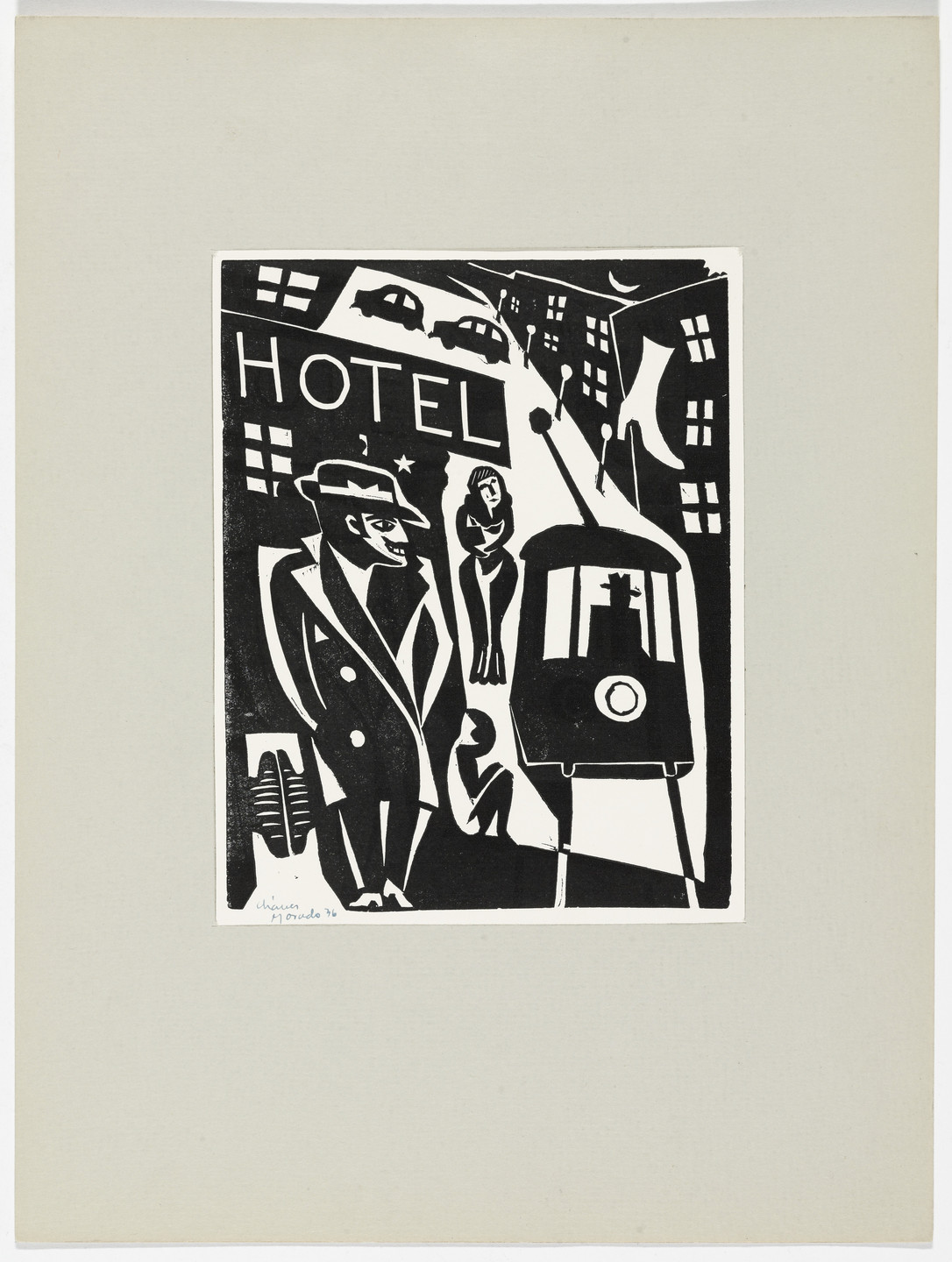 José Chávez Morado. Through Those Streets (Por esas Calles) from the portfolio City Night Life (Vida Nocturna de la Ciudad). 1936