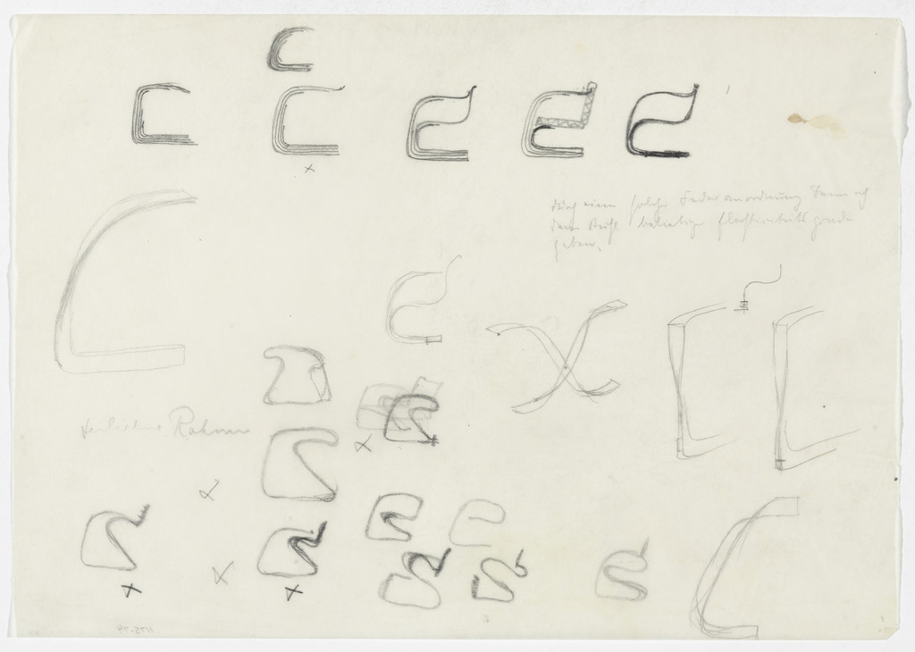 Chair with Arms, Elevation sketches