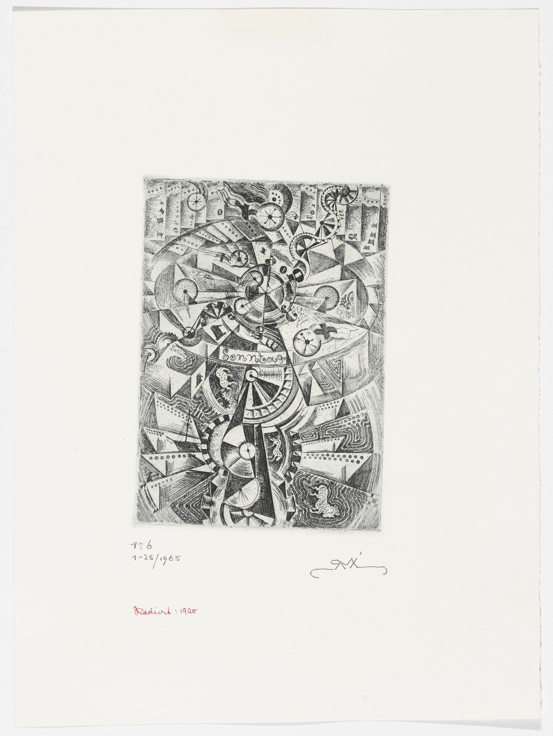 Robert Michel. Sunday (Sonntag) from The History, all derer von Sonntag bis Mittwoch und zurück. 1920, published 1965