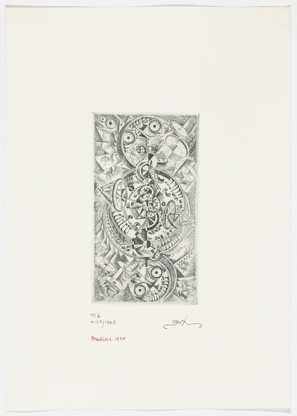 Robert Michel. Monday (Montag) from The History, all derer von Sonntag bis Mittwoch und zurück. 1920, published 1965