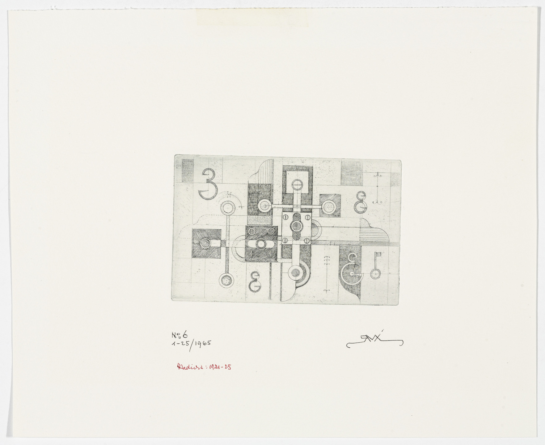 Robert Michel. Yale Horizontal Plate (Yale-Horizontalplatte) from The Mystery und dieses Rätsels Lösung. 1921–25, published 1965