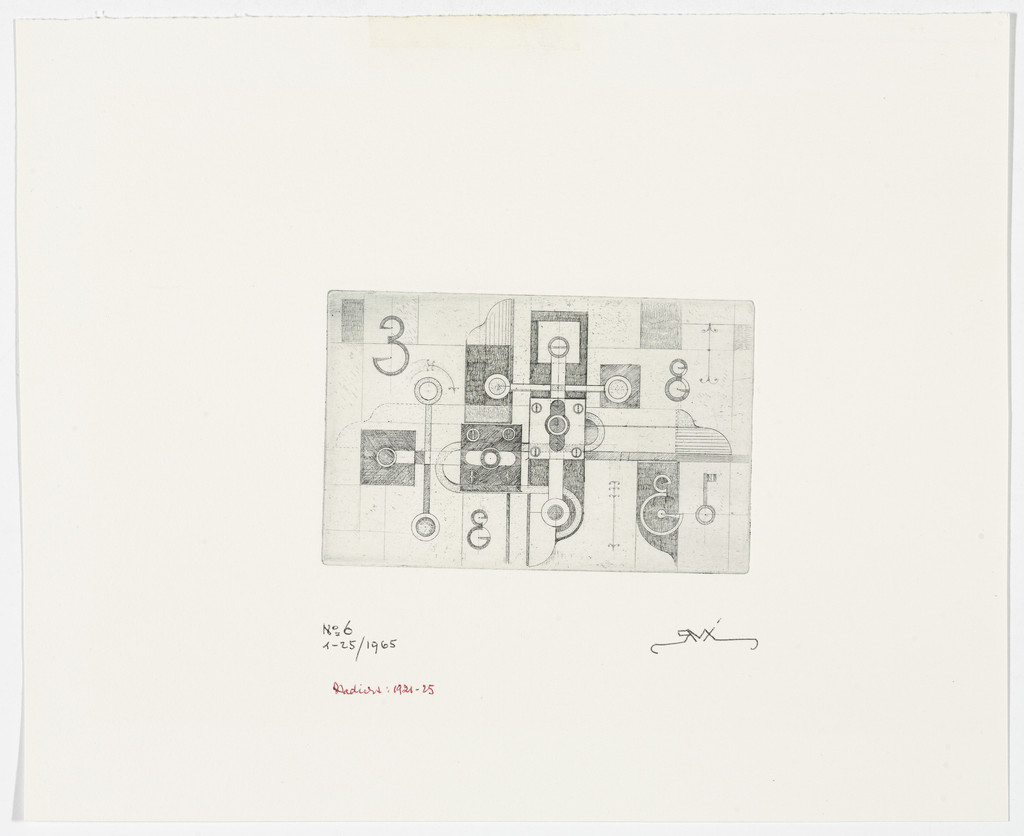 Yale Horizontal Plate (Yale-Horizontalplatte) from The Mystery und dieses Rätsels Lösung, Robert Michel, 1921–25, published 1965