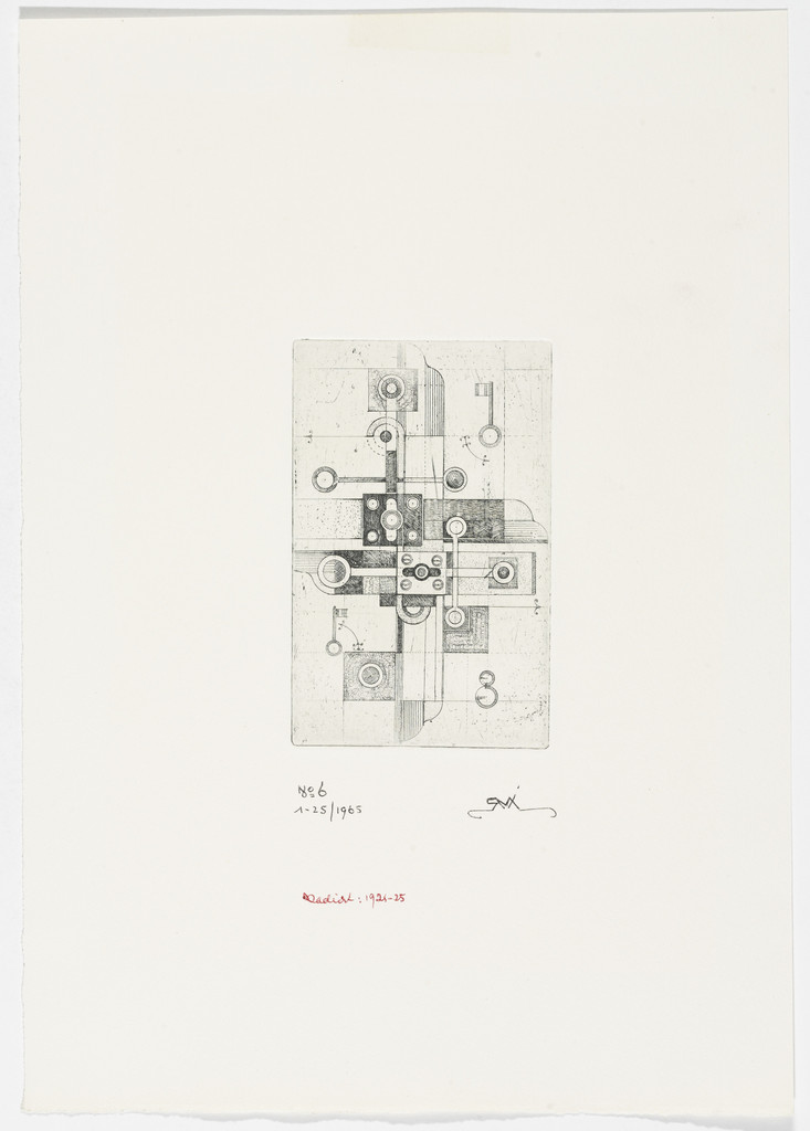 Yale Vertical Plate (Yale-Vertikalplatte) from The Mystery und dieses Rätsels Lösung, Robert Michel, 1921–25, published 1965