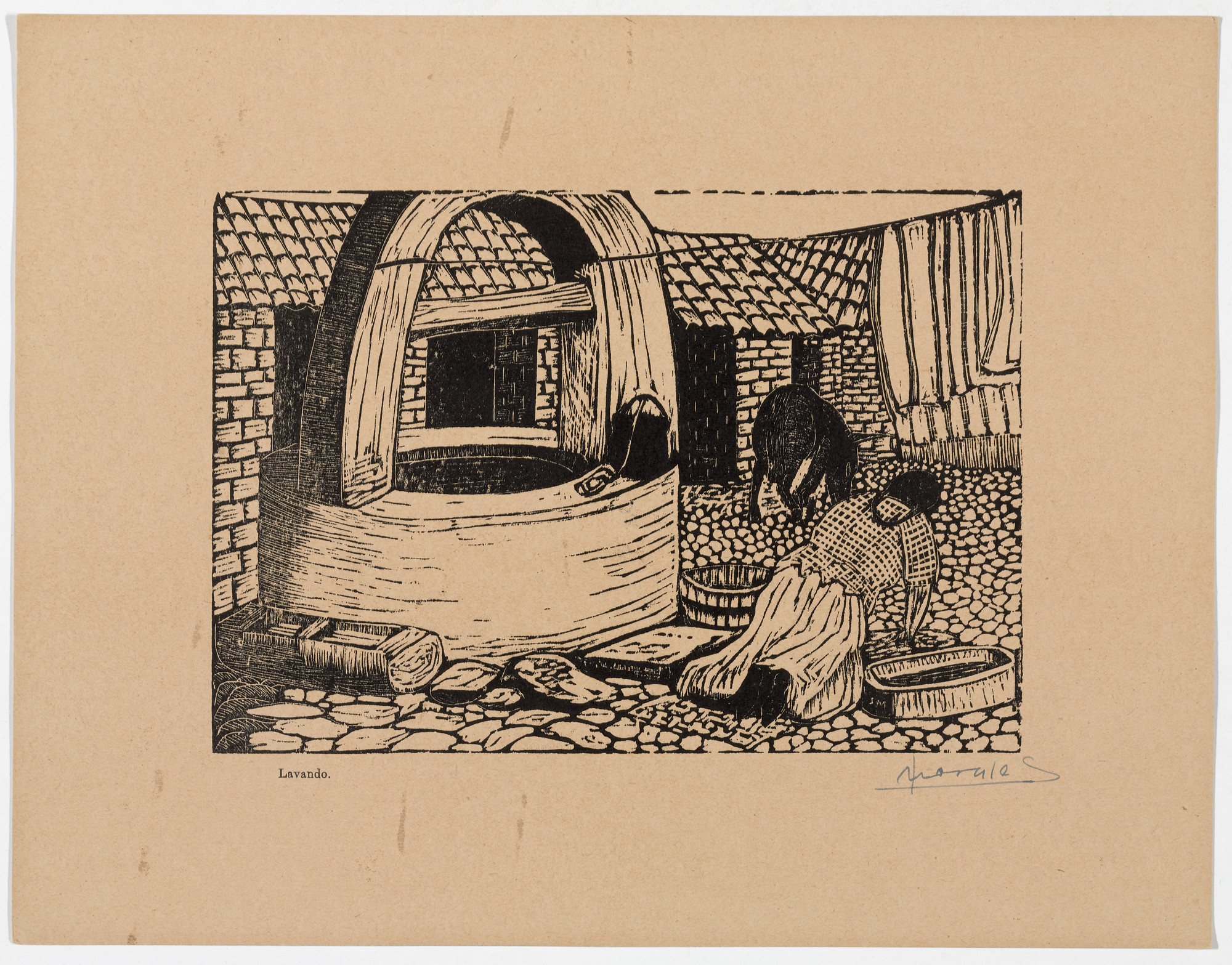 Jesús Morales Aguilar. Washing ( Lavando ) from Album of Prints ( Album de grabados )