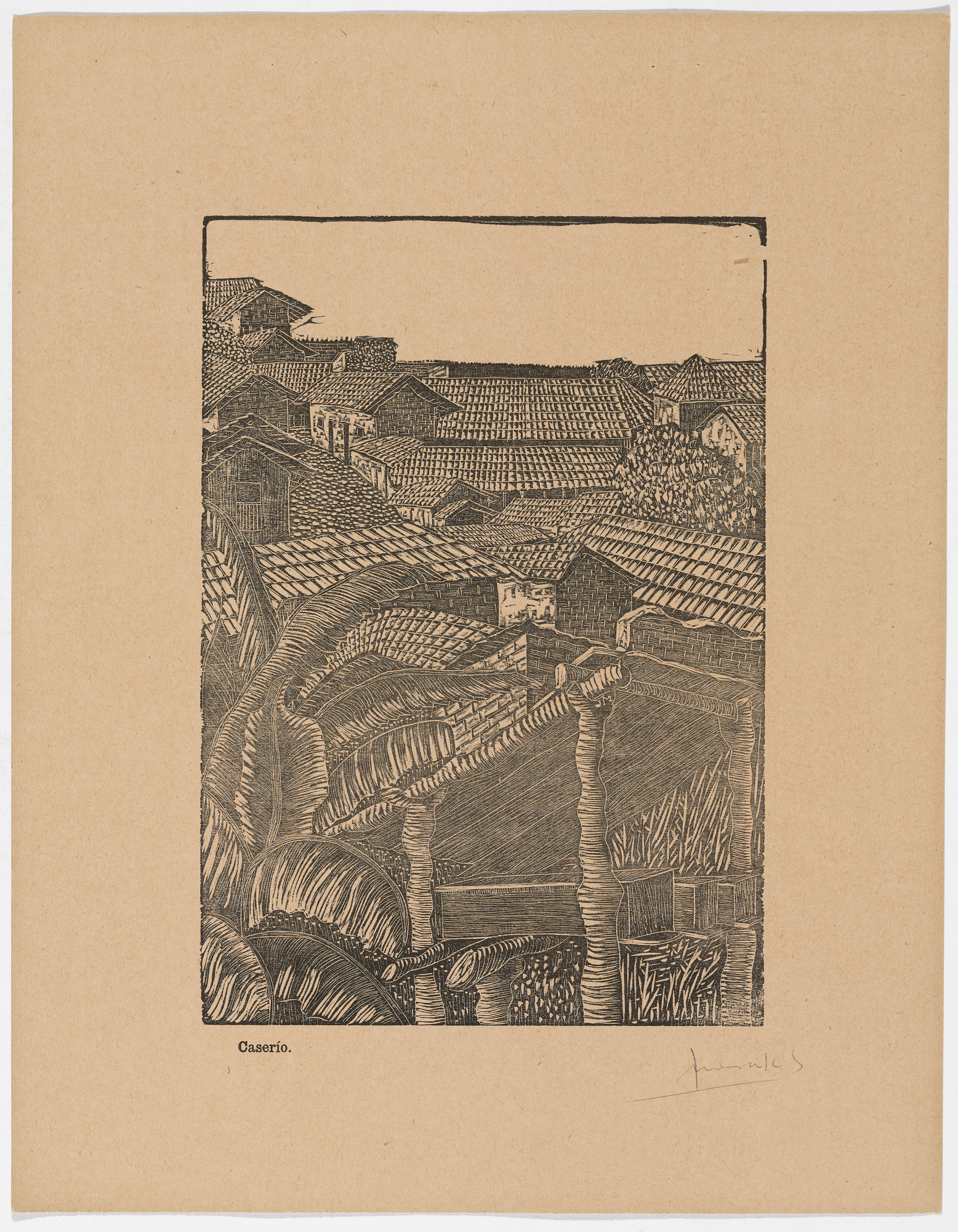 Jesús Morales Aguilar. Small Village ( Caserío ) from Album of Prints ( Album de grabados )