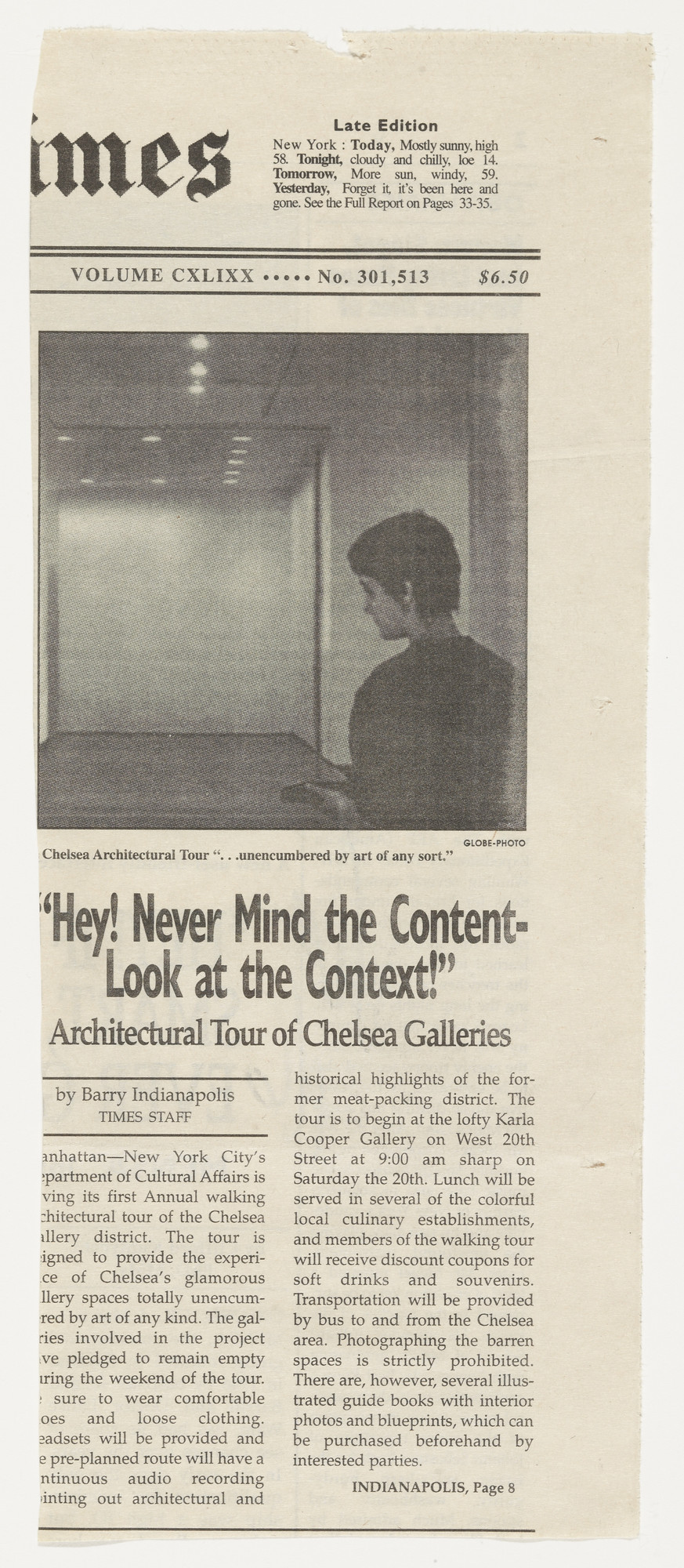 Vik Muniz. "Hey! Never Mind the Content - Look at the Context!" from the series Personal Articles