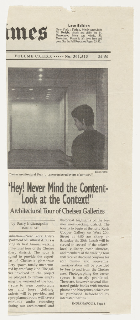 "Hey! Never Mind the Content - Look at the Context!" from the series Personal Articles