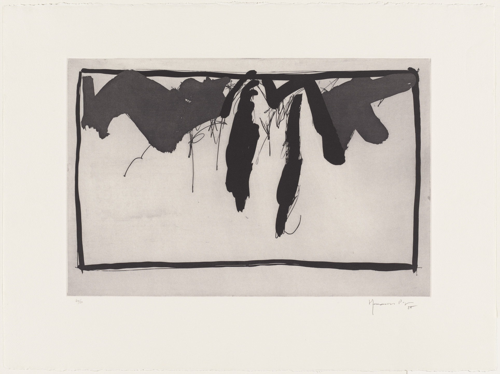 Joan Hernández Pijuan. I from Landscape with Cypresses. 1985