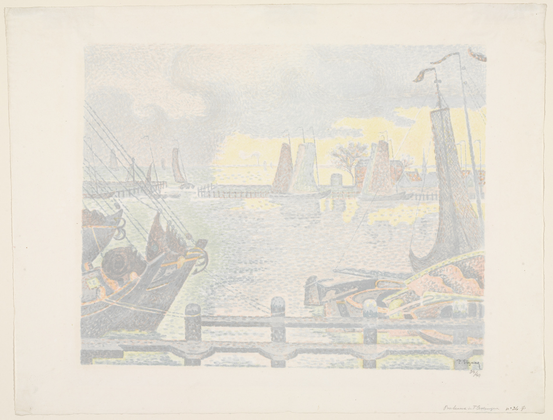 Paul Signac. Boats at Flessingue. 1895