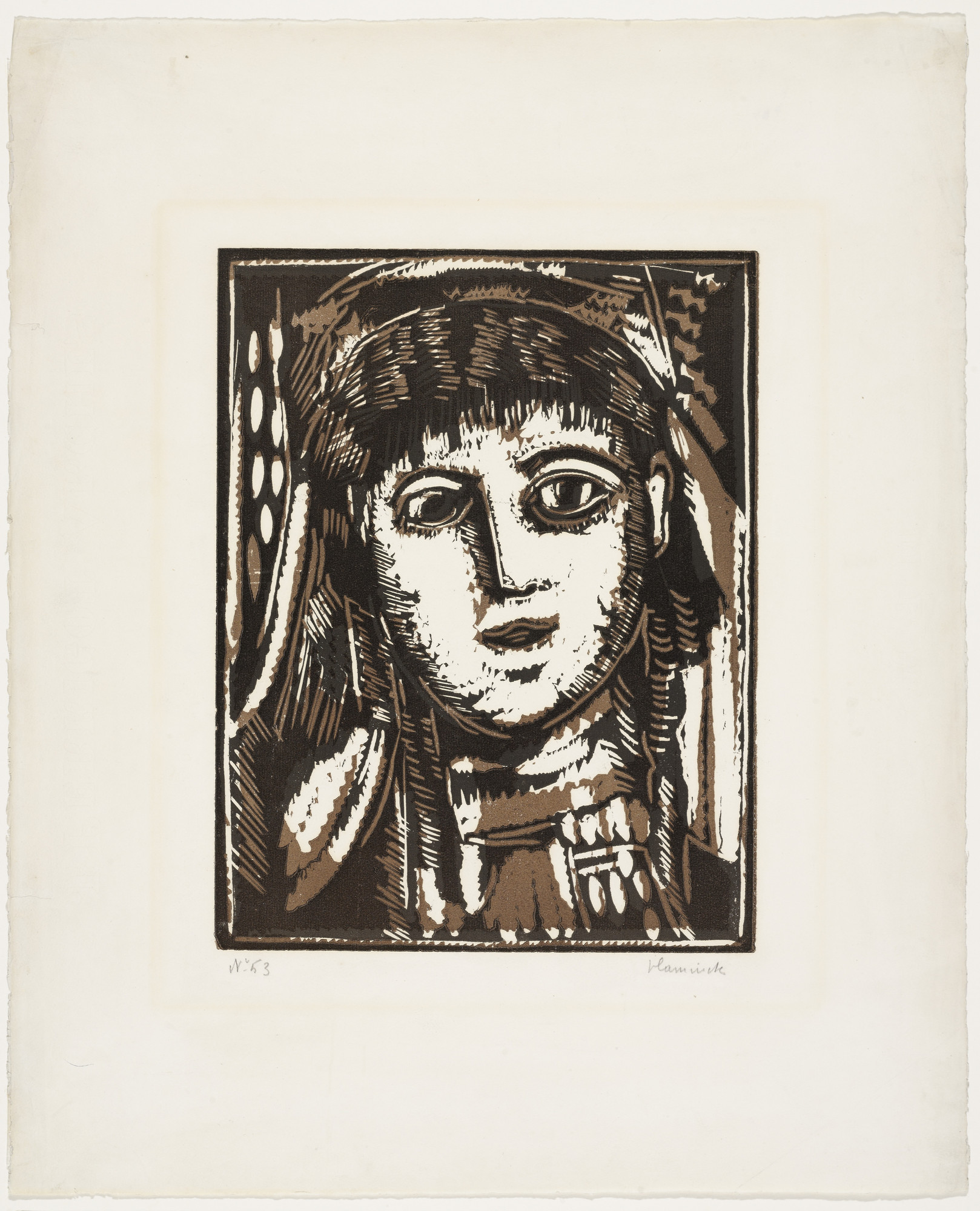 maurice de vlaminck head of a woman tete de femme 1922 moma