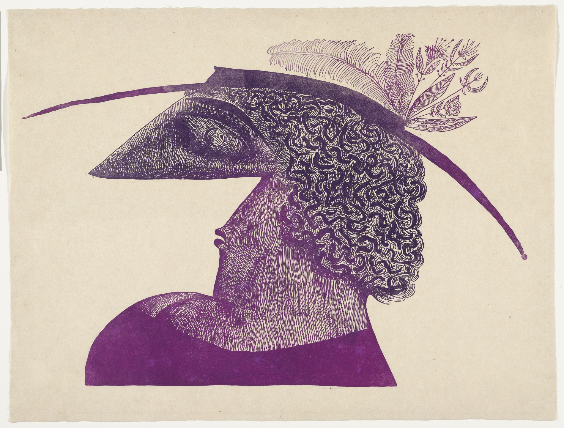 Saul Steinberg. Head. c. 1945