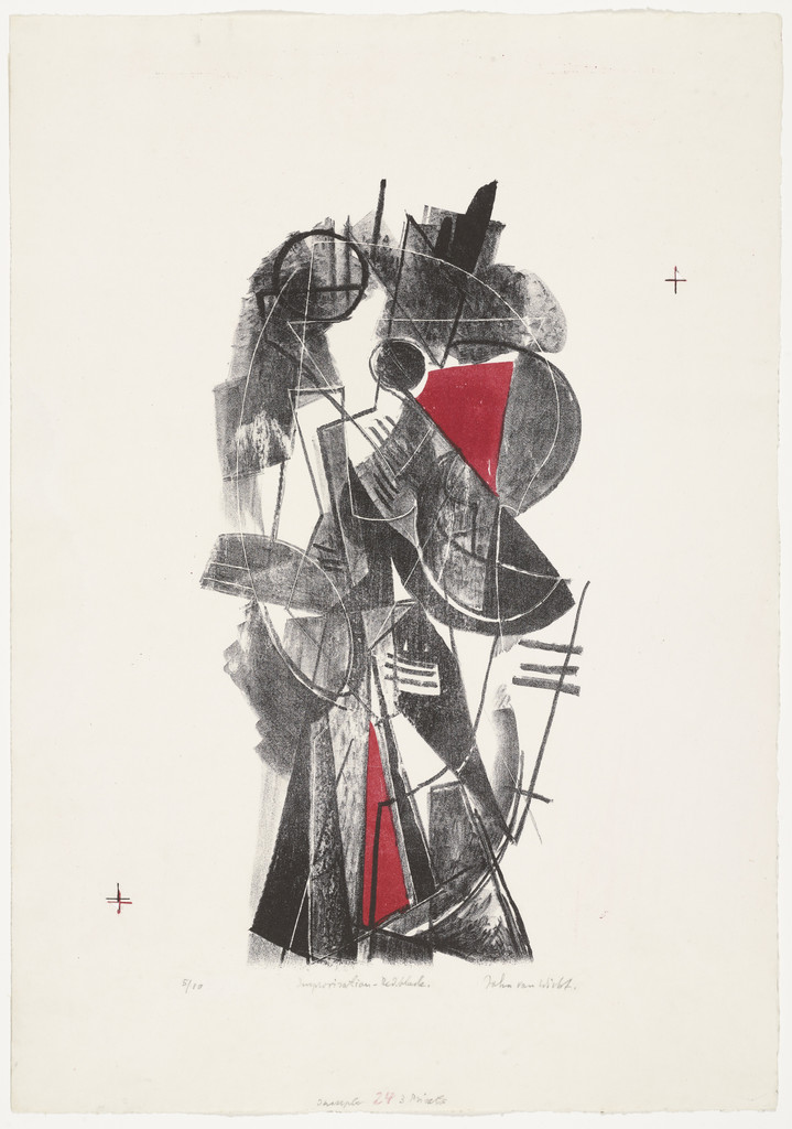 Improvisation, Red and Black, John Von Wicht, c. 1954