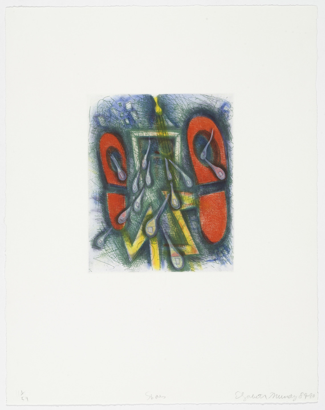 Elizabeth Murray. Shoes from Quartet. 1989–90