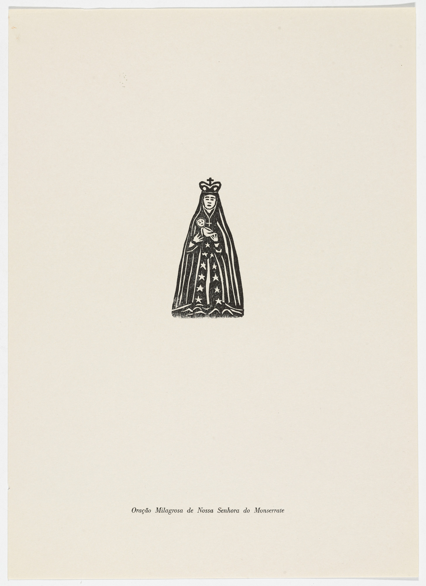 José Costa Leite. Oração de Milagrosa de Nossa Senhora do Monserrate from the portfolio Xilogravura Popular do Nordeste (Popular Woodcuts of the Northeast)