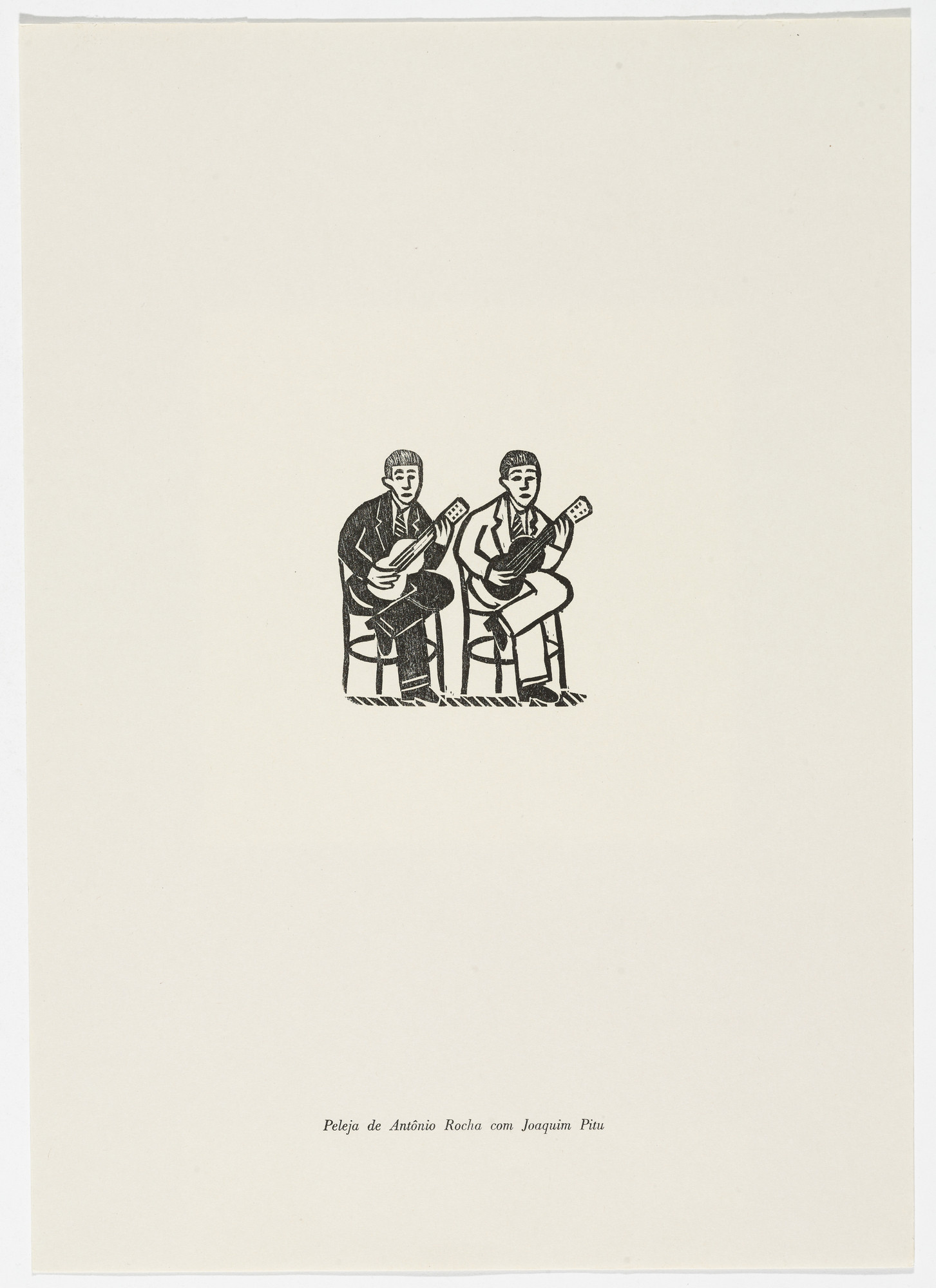 José Costa Leite. Peleja de Antônio Rocha com Joaquim Pitu from the portfolio Xilogravura Popular do Nordeste (Popular Woodcuts of the Northeast)