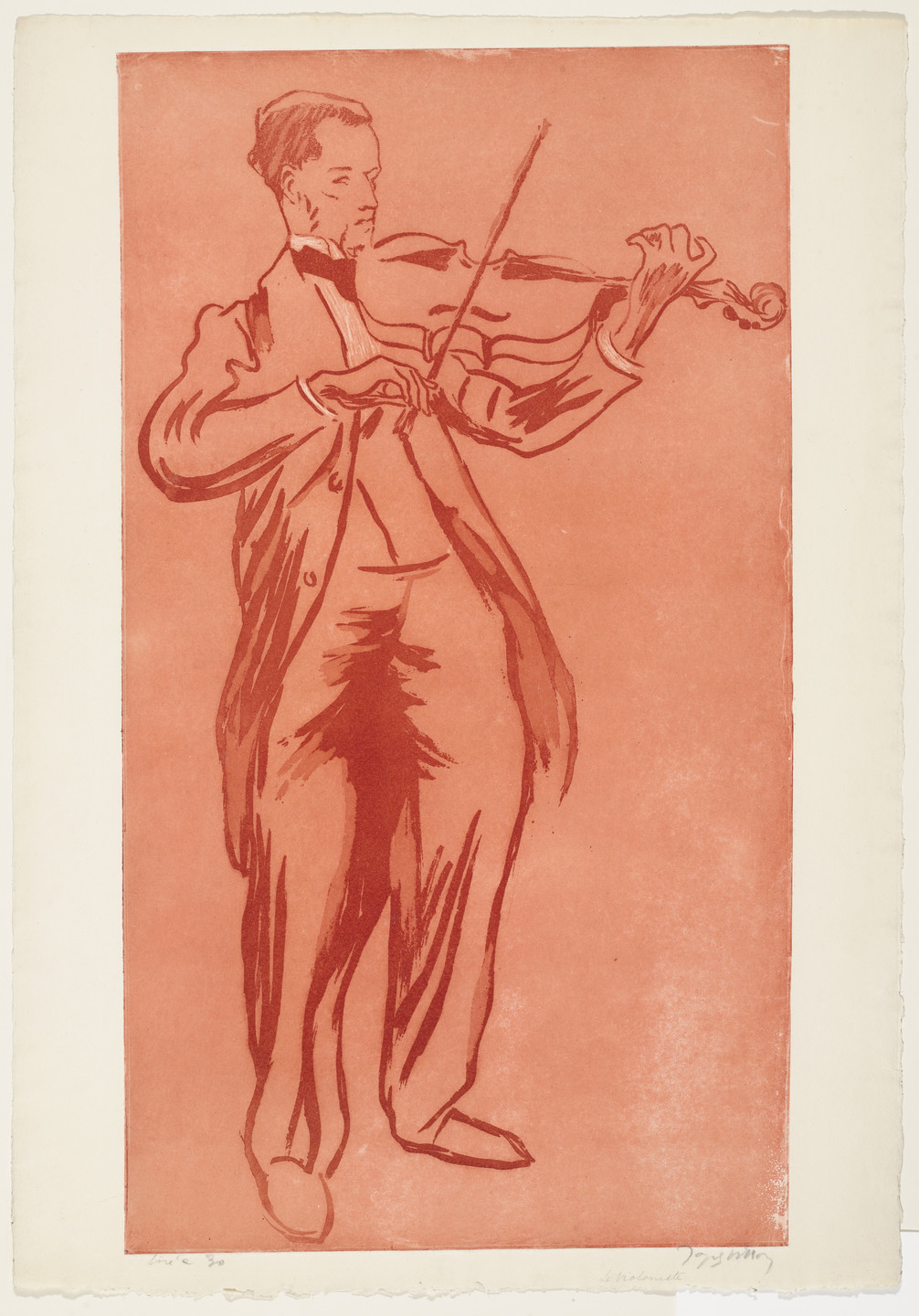 Jacques Villon. The Violinist (Le Violoniste supervielle). 1899