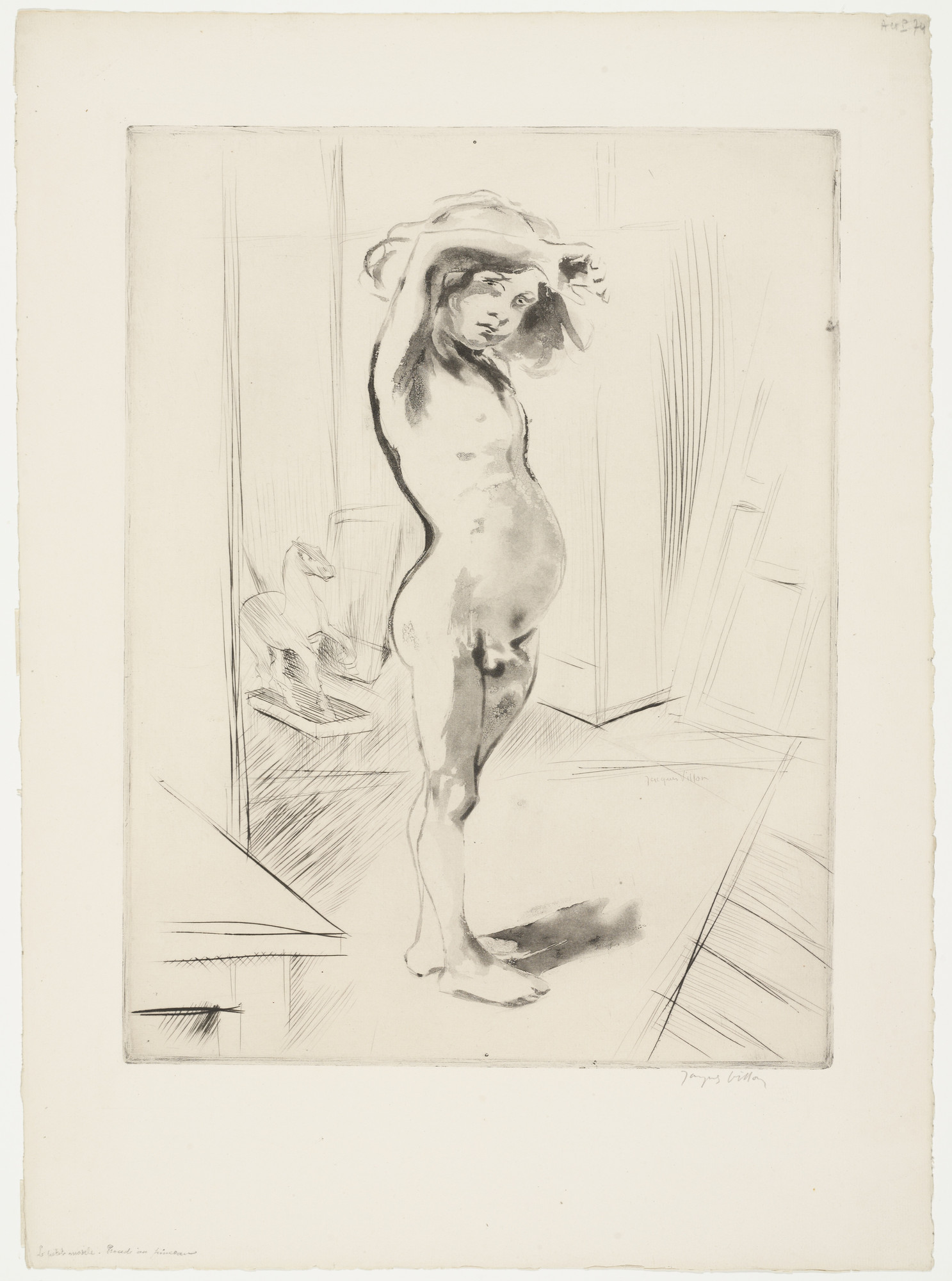 Jacques Villon. The Little Model ( Le Petit modèle )