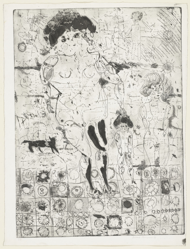 Girl with Dolls and Toys
