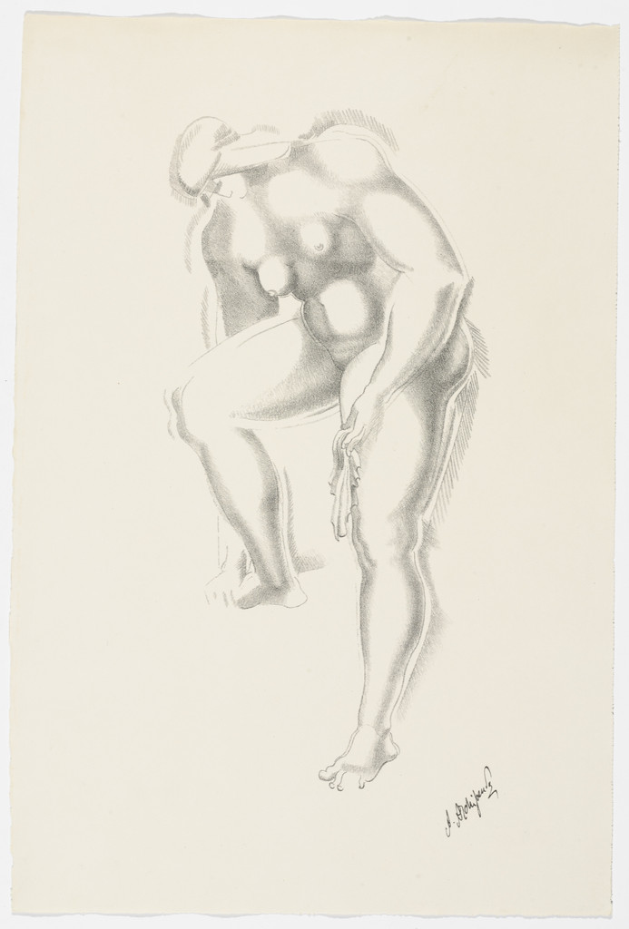 Untitled (Bather) from the portfolio Alexandre Archipenko: Dreizehn Steinzeichnungen