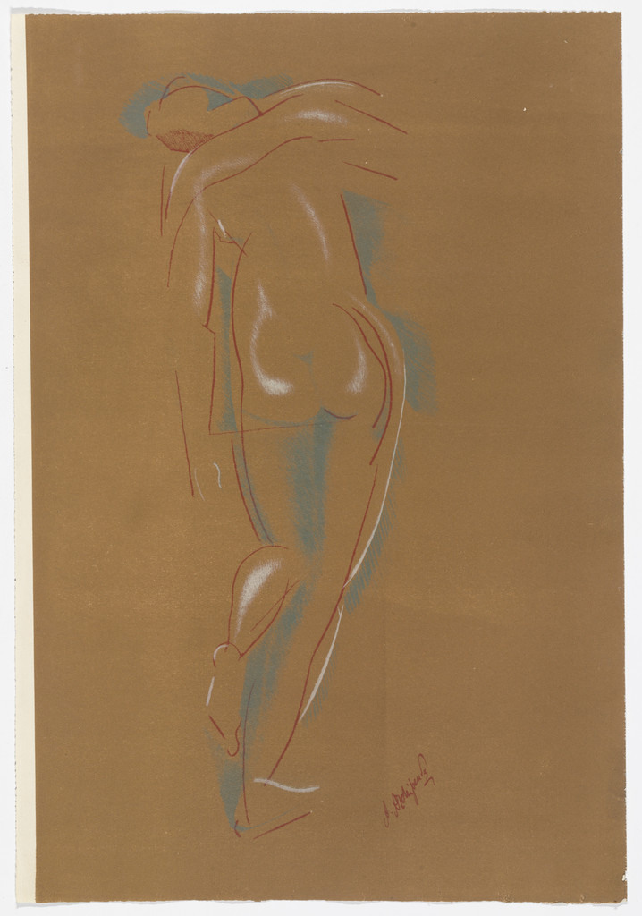 Untitled (Figure Study) from the portfolio Alexandre Archipenko: Dreizehn Steinzeichnungen