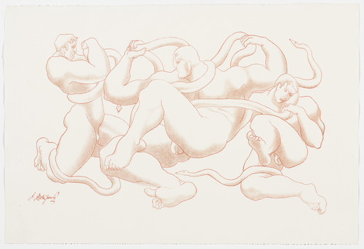 Untitled (Laokoon) from the portfolio Alexandre Archipenko: Dreizehn Steinzeichnungen