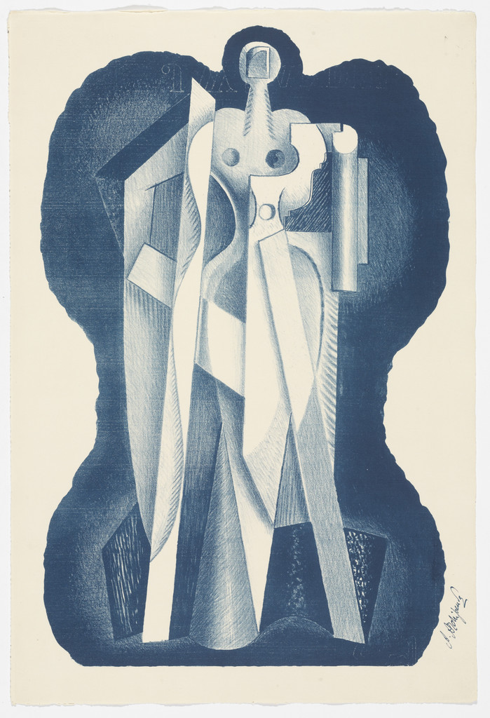 Untitled (Construction) from the portfolio Alexandre Archipenko: Dreizehn Steinzeichnungen