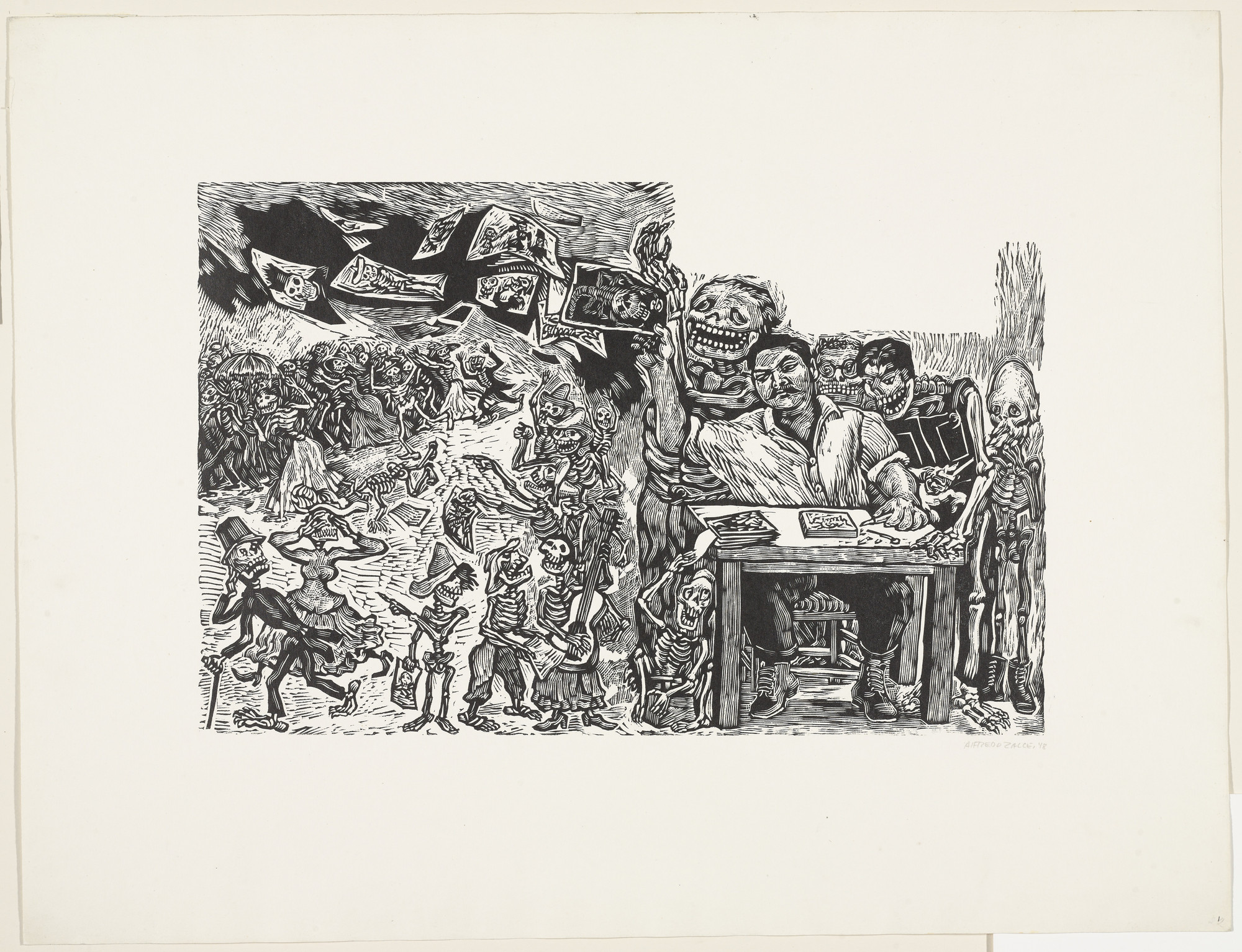 Alfredo Zalce. Posada and his Skeletons