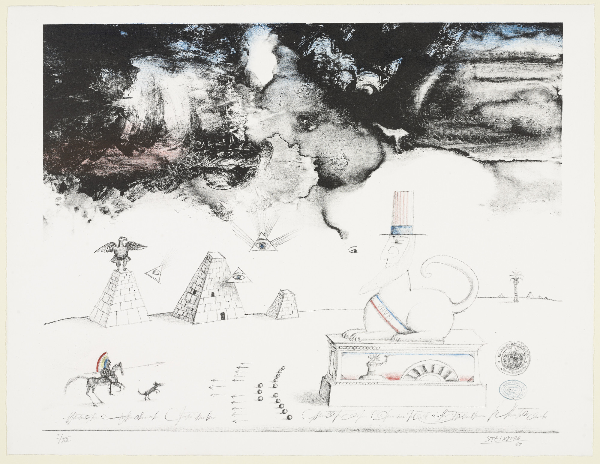 Saul Steinberg. Thirteen Colonies from 9