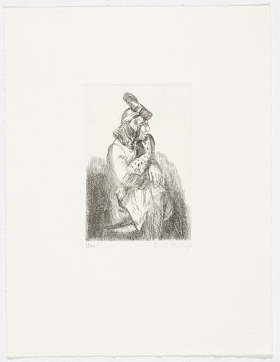 Seated Woman with Hat from the portfolio Eight Etchings II, 1936-1959