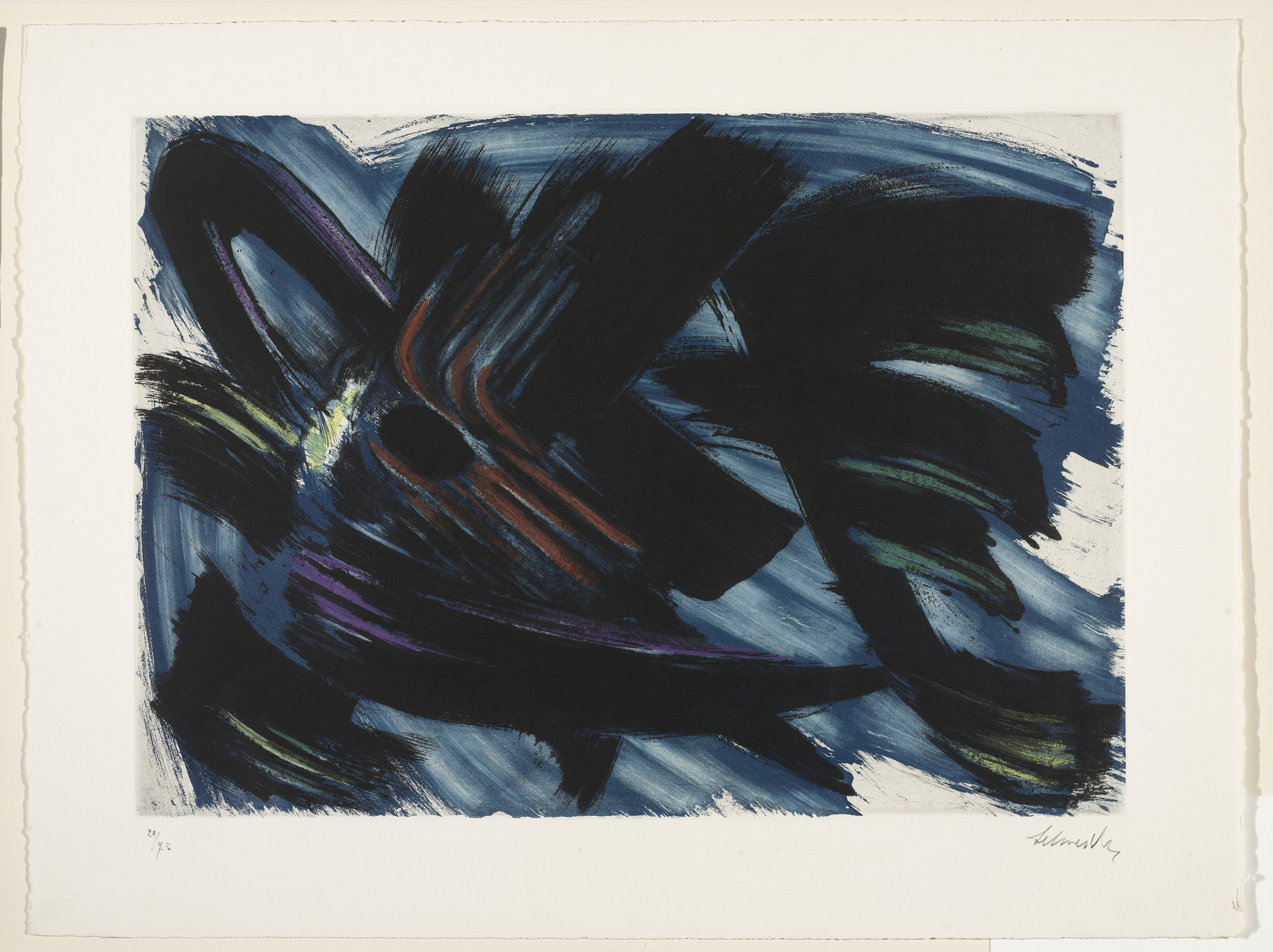 Gérard Schneider. Blue Background. 1911