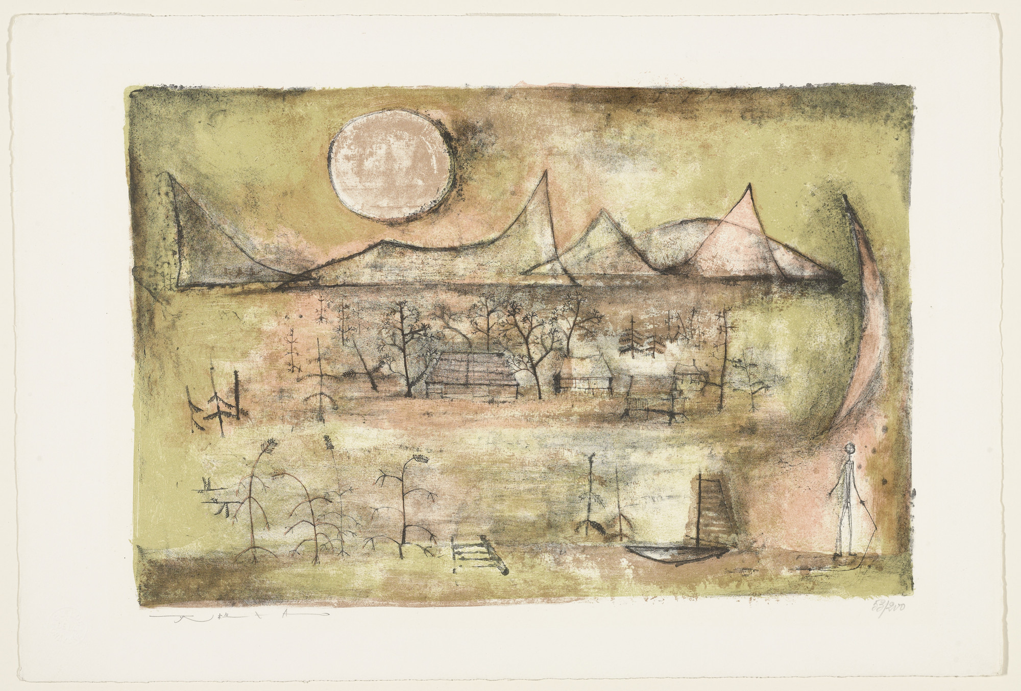Zao Wou-ki. Mountains and sun (Montagnes et soleil). 1951