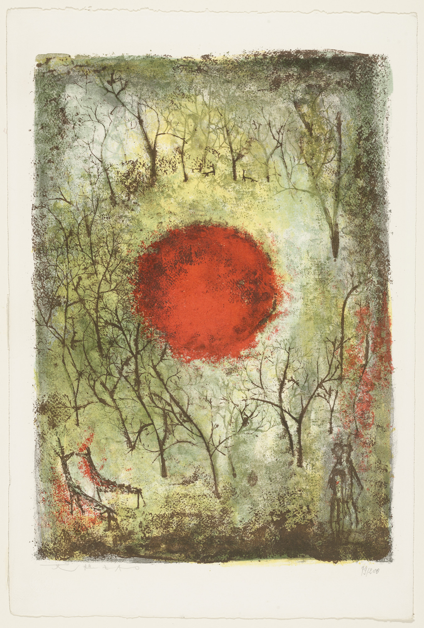Zao Wou-ki. The red sun ( Le soleil rouge ). 1950 | MoMA