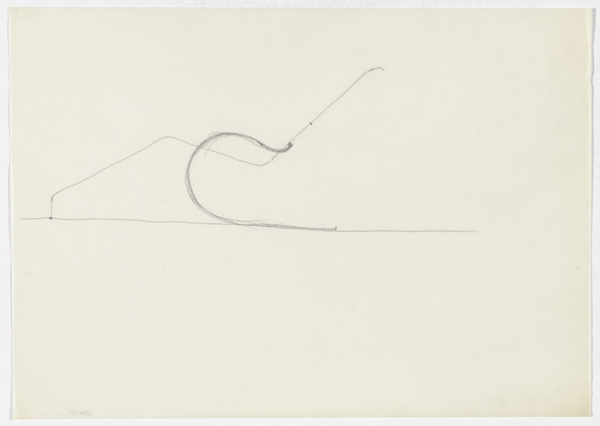 Ludwig Mies van der Rohe. Reclining Chair with Arms (Elevation sketch)