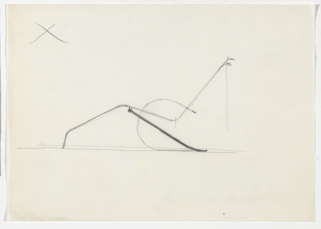 Reclining Chair with Arms (Elevation sketch)