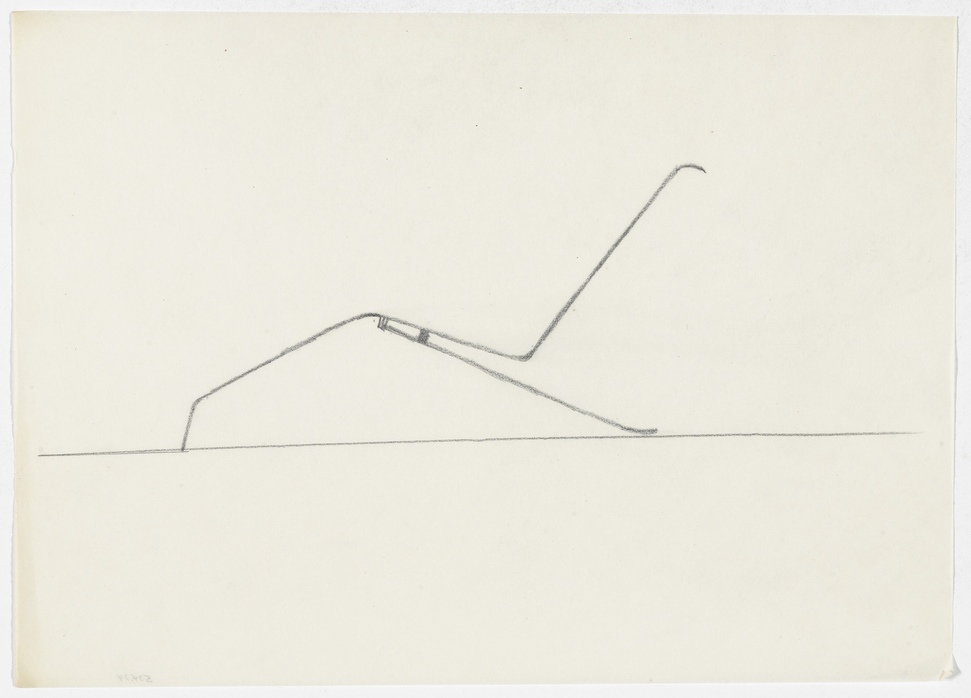 Ludwig Mies van der Rohe. Reclining Chair without Arms (Elevation sketch)