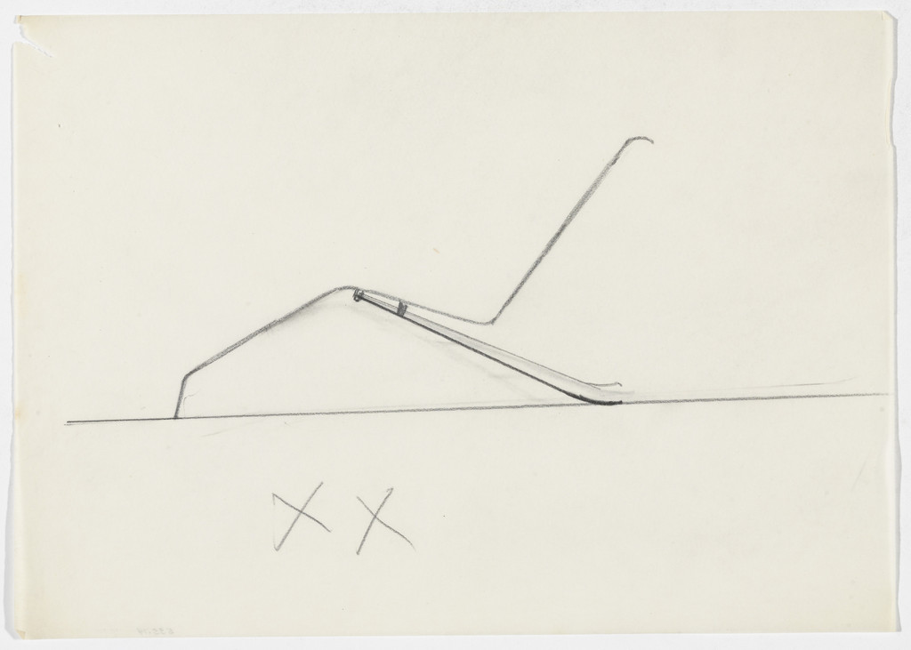 Reclining Chair without Arms (Elevation sketch)