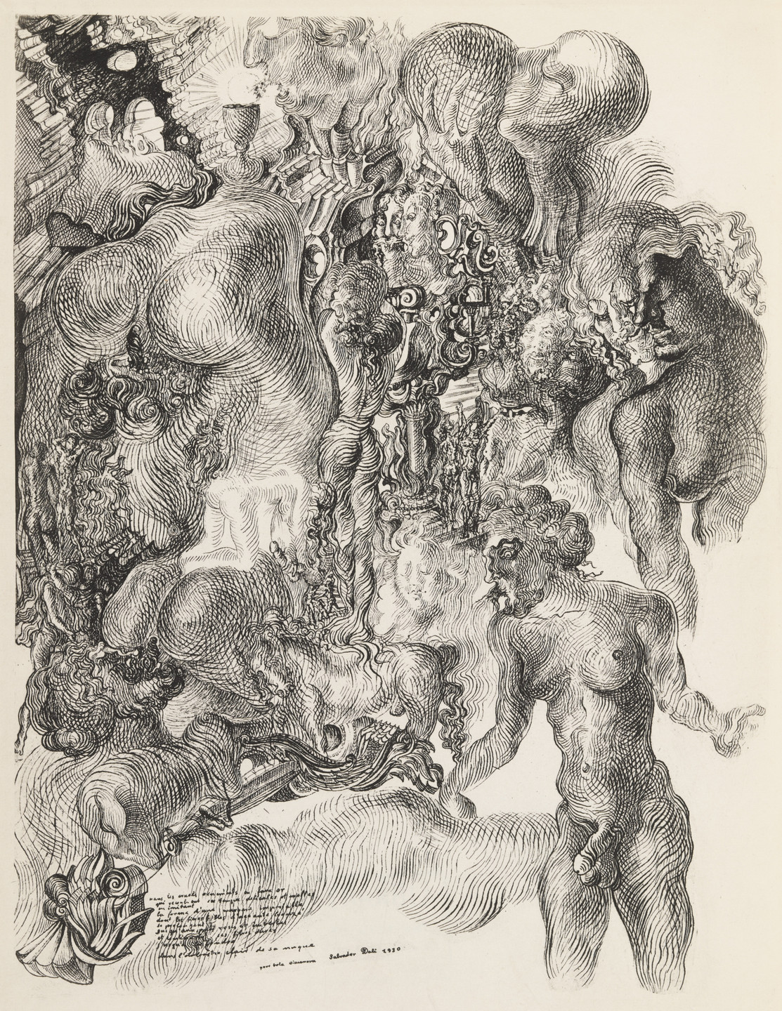 Salvador Dalí. Frontispiece (plate, page 6) from La Femme Visible (The Visible Woman). 1930