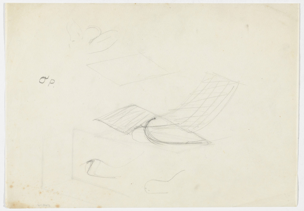 Reclining Chair without Arms (Three elevation sketches [similar to MR 110])