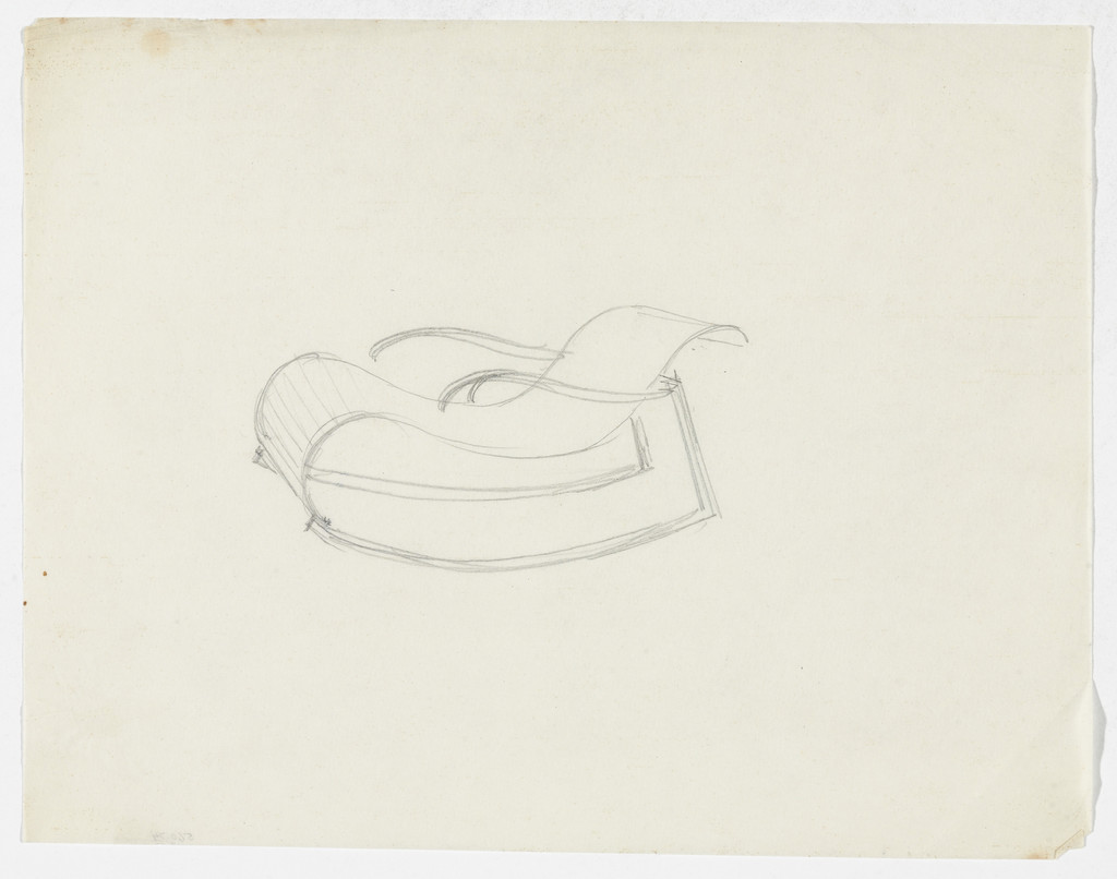 Lounge Chair, Rocker, with Arms (Perspective sketch)