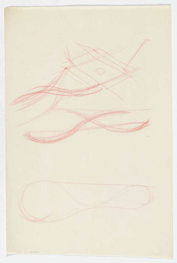 Reclining Chair without Arms (Two elevation sketches, one detail perspective sketch)