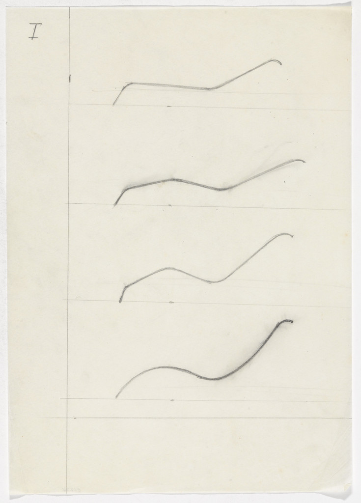 Reclining Chair Seat Curves (Four elevation sketches)