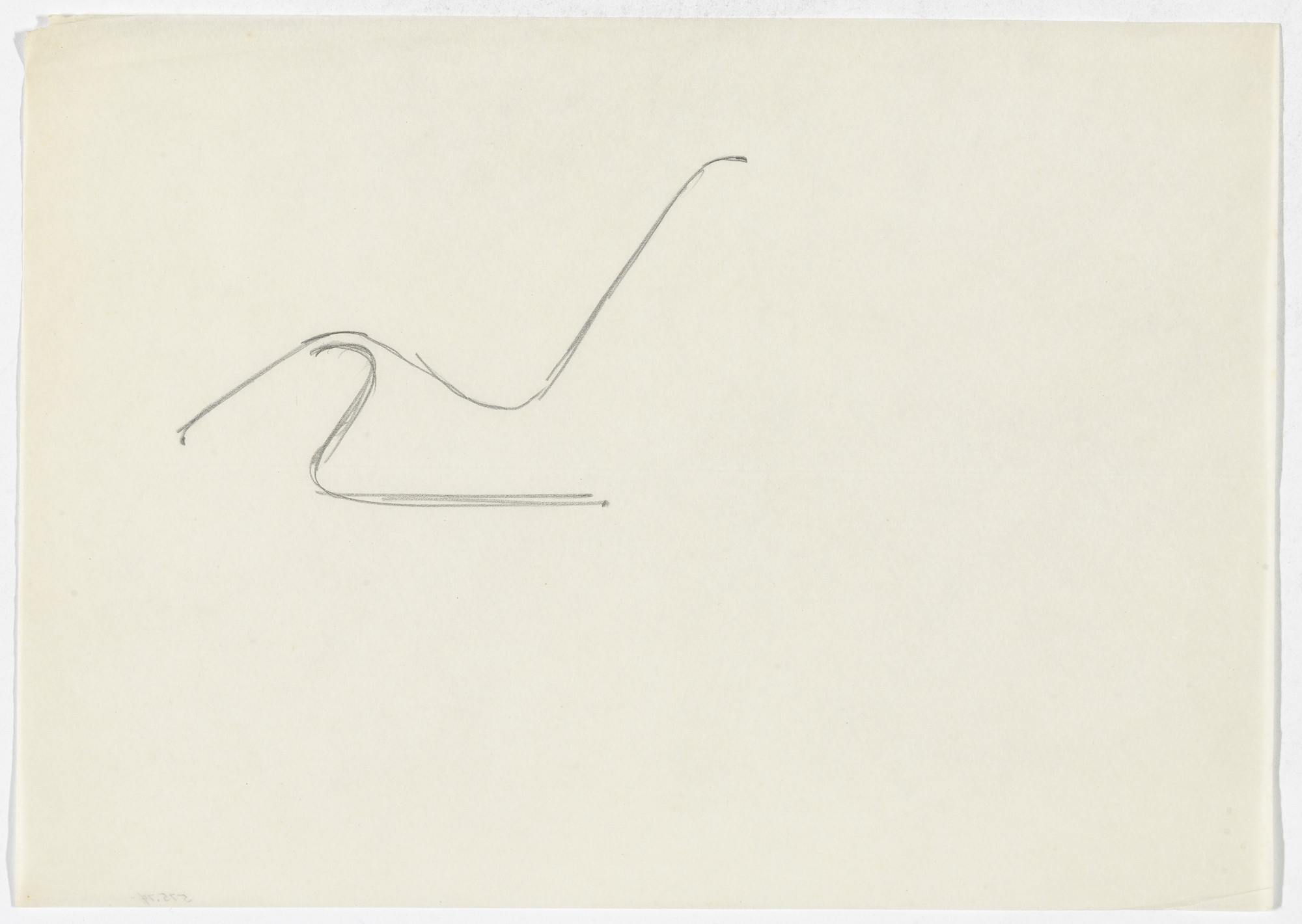 Ludwig Mies van der Rohe. Reclining Chair without Arms (Elevation sketch)