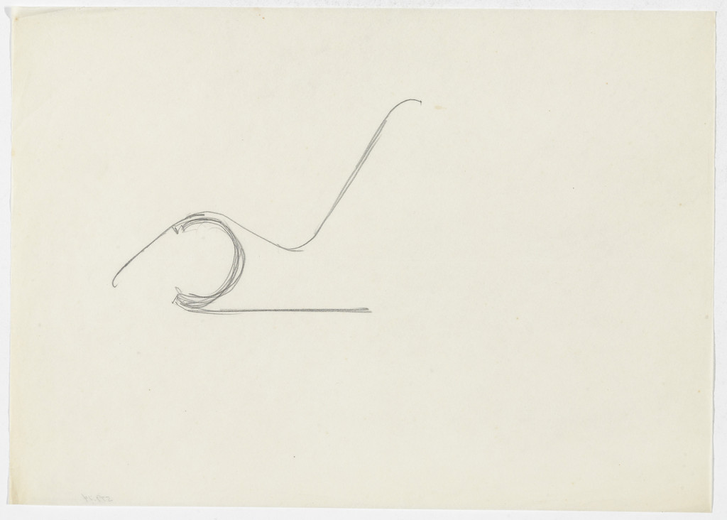 Reclining Chair without Arms (Elevation sketch)