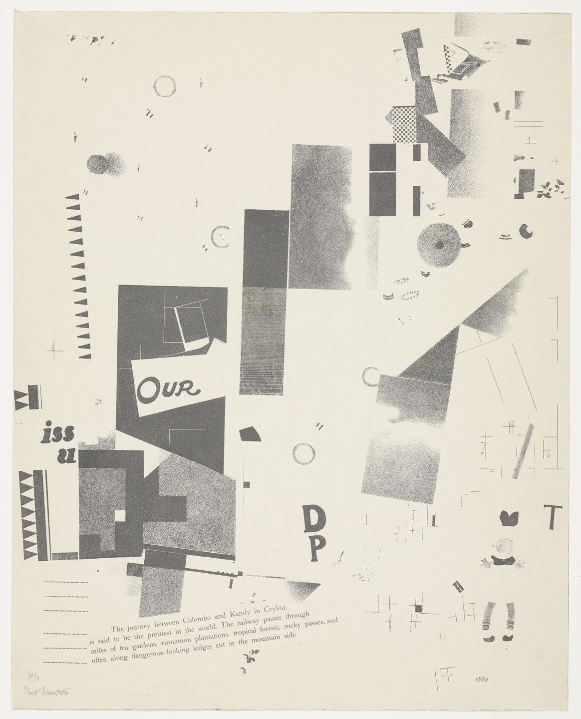 Kurt Schwitters. Plate 3 from Merz 3. 1923