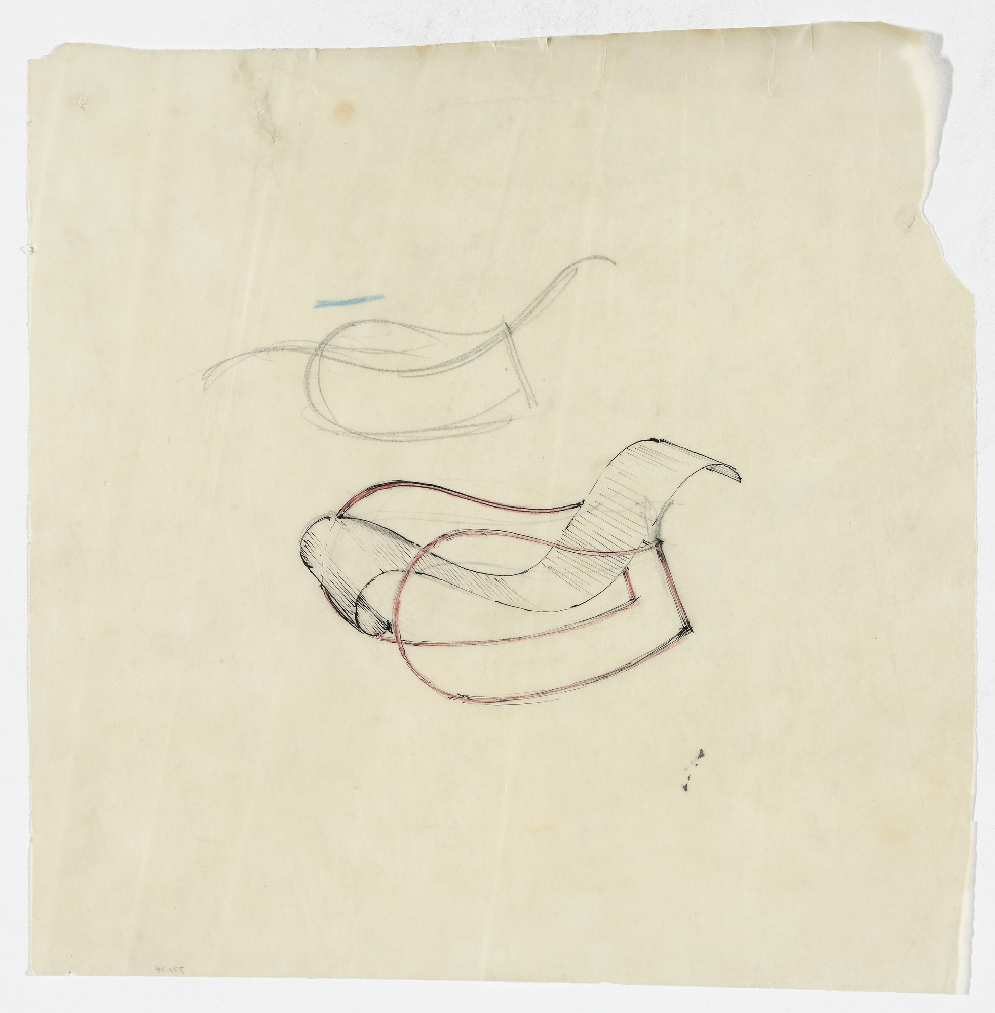 Ludwig Mies van der Rohe. Reclining Chair with Rocker, with Arms