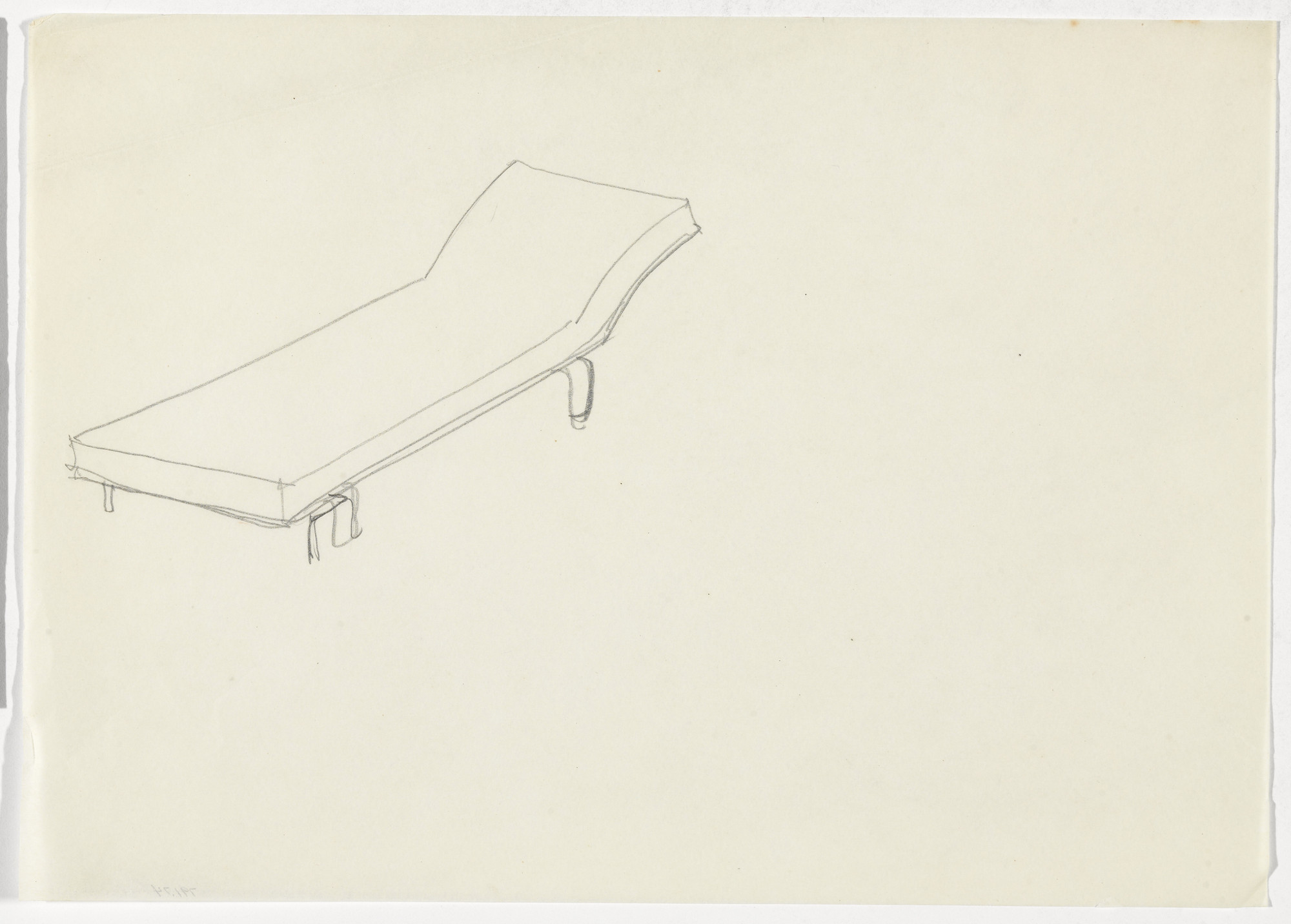 Ludwig Mies van der Rohe. Daybed (Perspective sketch)