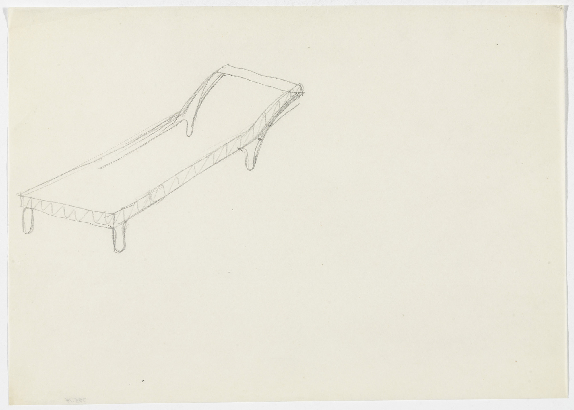 Ludwig Mies van der Rohe. Daybed (Perspective sketch)