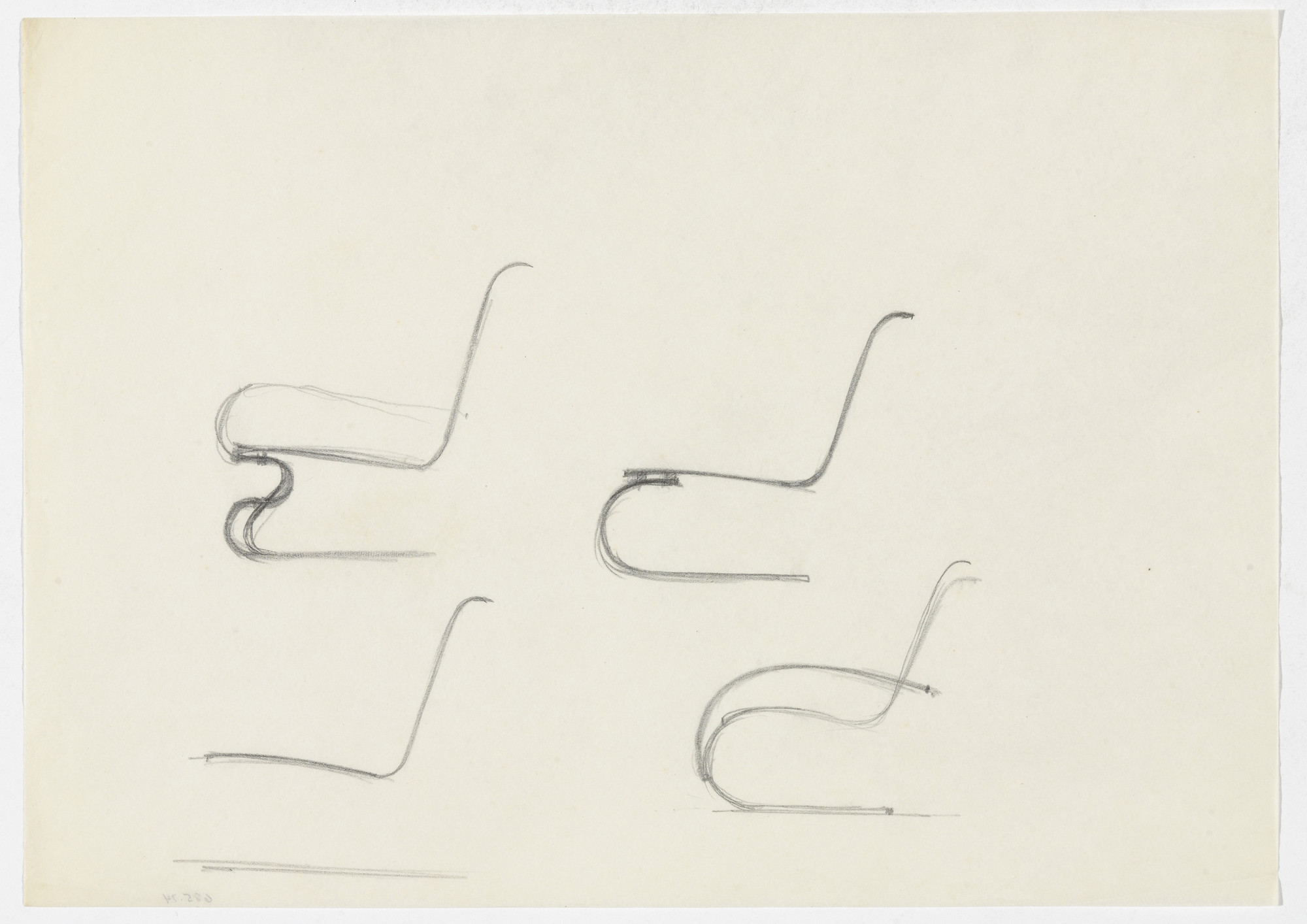 Ludwig Mies van der Rohe. Lounge Chair without Arms. Lounge Chair with Arms.