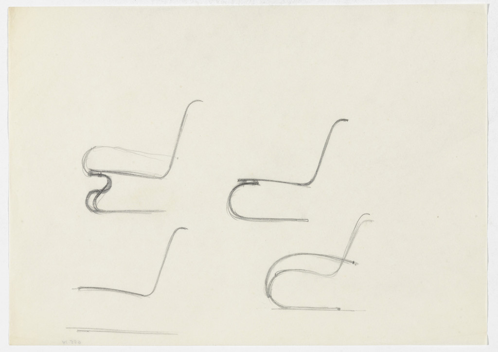 Lounge Chair without Arms. Lounge Chair with Arms. (Elevation sketches)